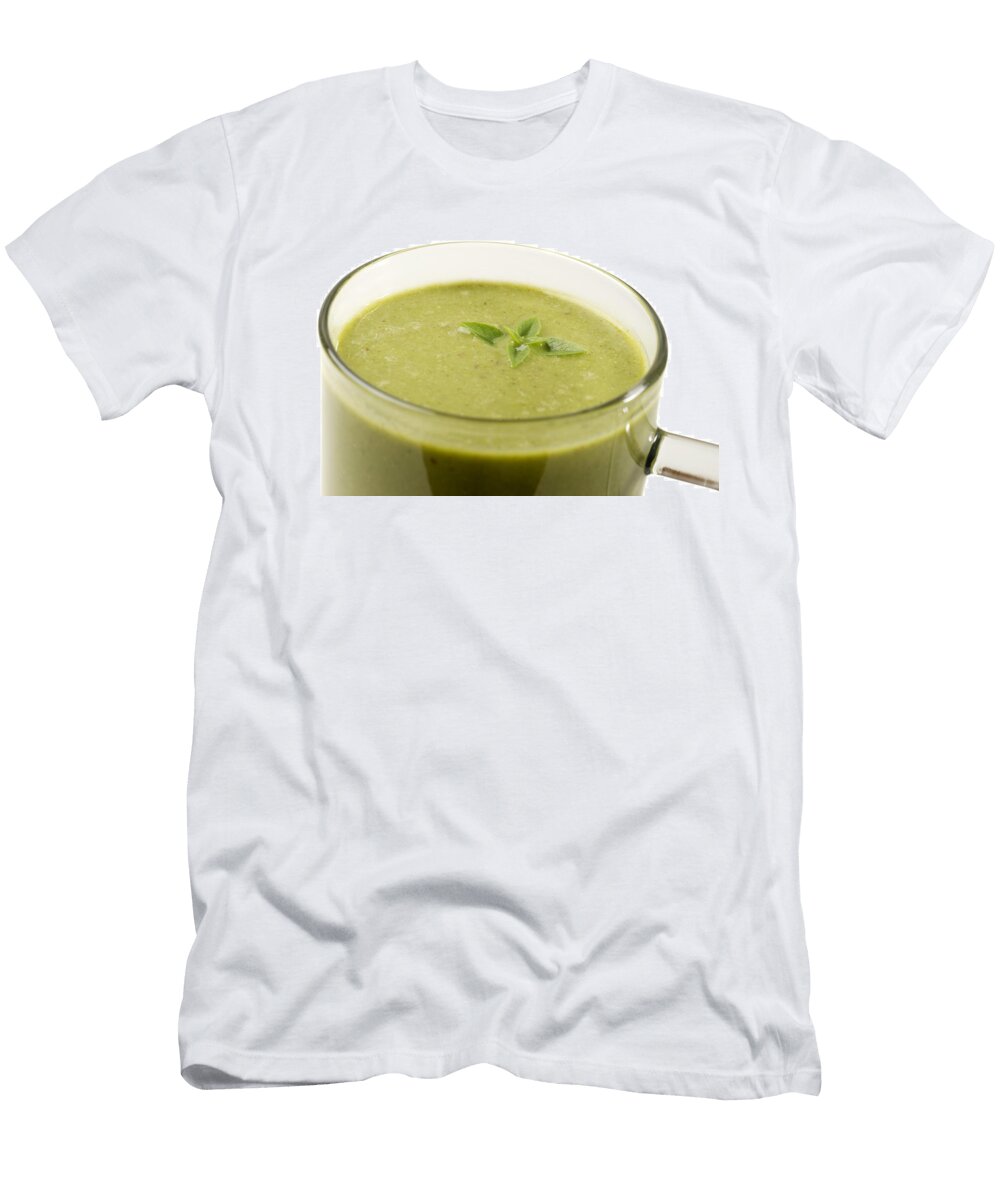 3 Delicious Kale Smoothie Isolated on White Donald Erickson T-Shirt