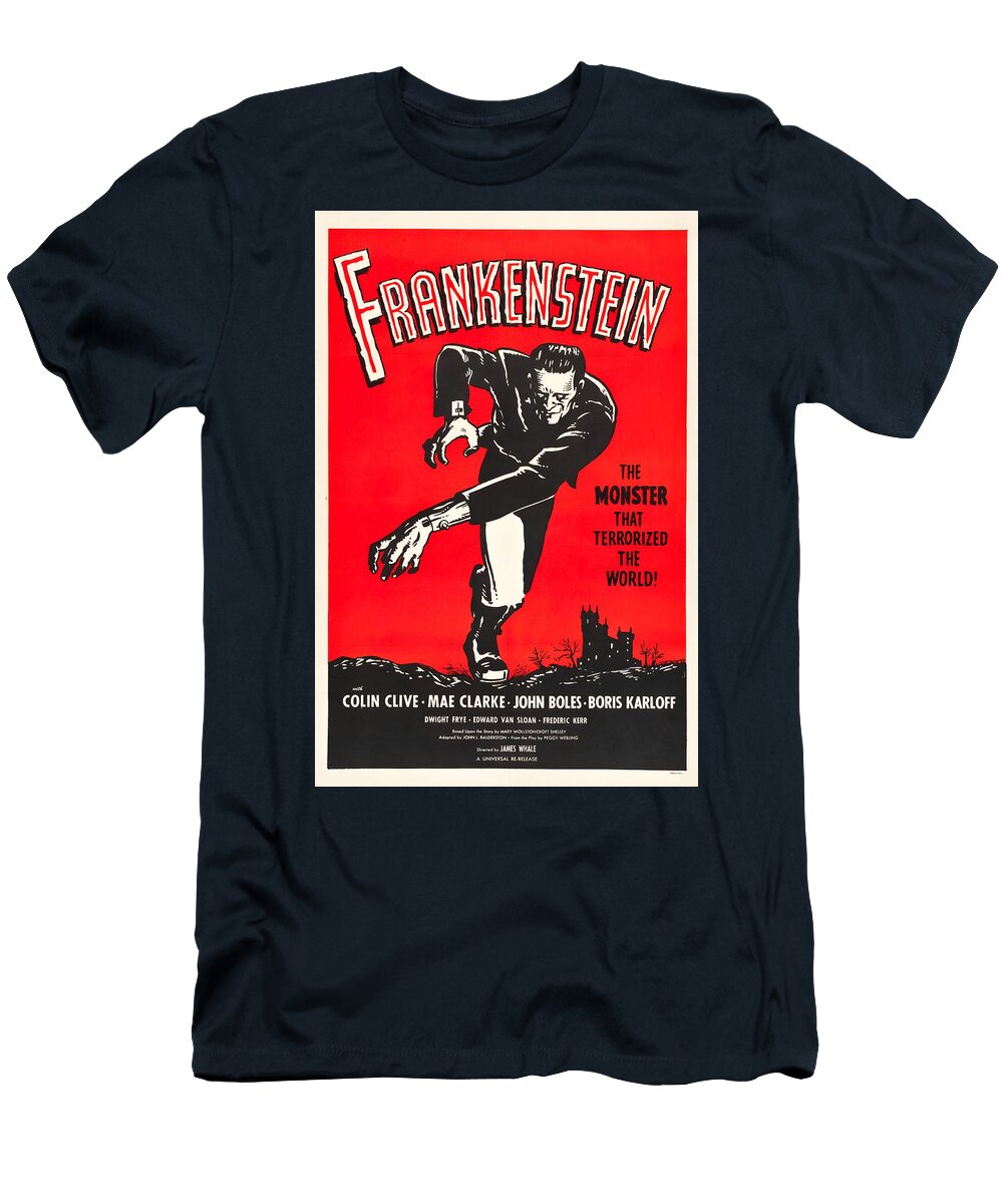 3 Frankenstein 1931 Horror Retro Movie Poster Upscaled T-Shirt