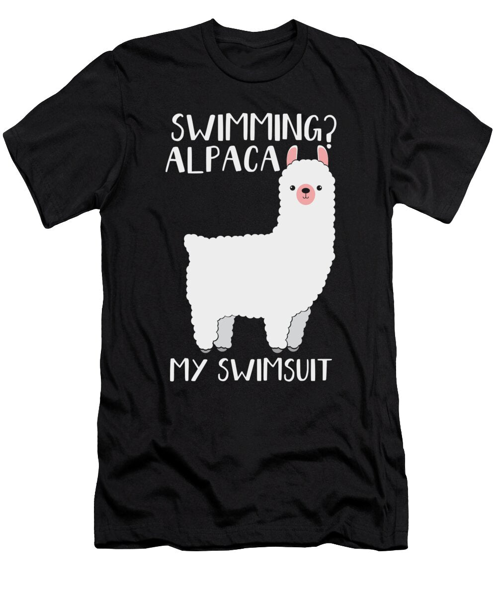 3 Funny Alpacas Swimmer Swimming Pool Alpaca Lover Swim Toms Store T-Shirt