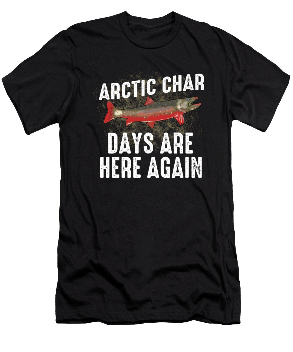 3 Funny Arctic Char Fishing Freshwater Fish Gift Muc Designs T-Shirt