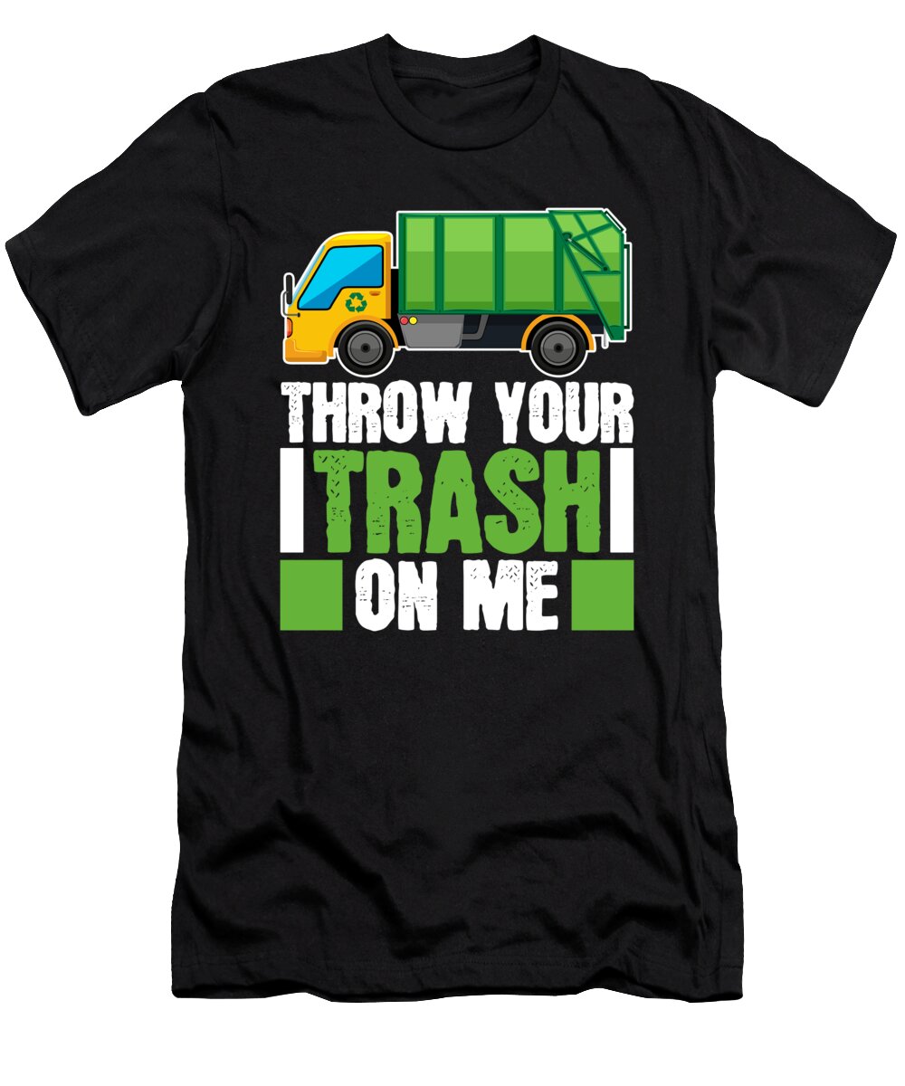 3 Funny Truck Driver Trucking Rig Trucker Garbage Truck Crazy Squirrel T-Shirt