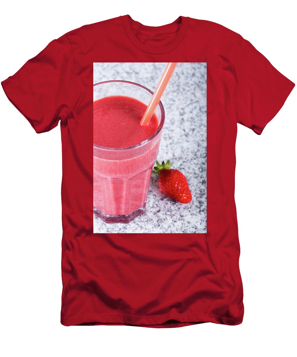 3 Glass with Strawberry Cocktail on Granite Board B D S T-Shirt