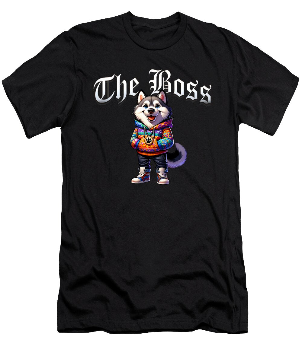 3 Husky Dog the Boss Cool Jacket Outfit Dog Mom Zyneu Gangd T-Shirt