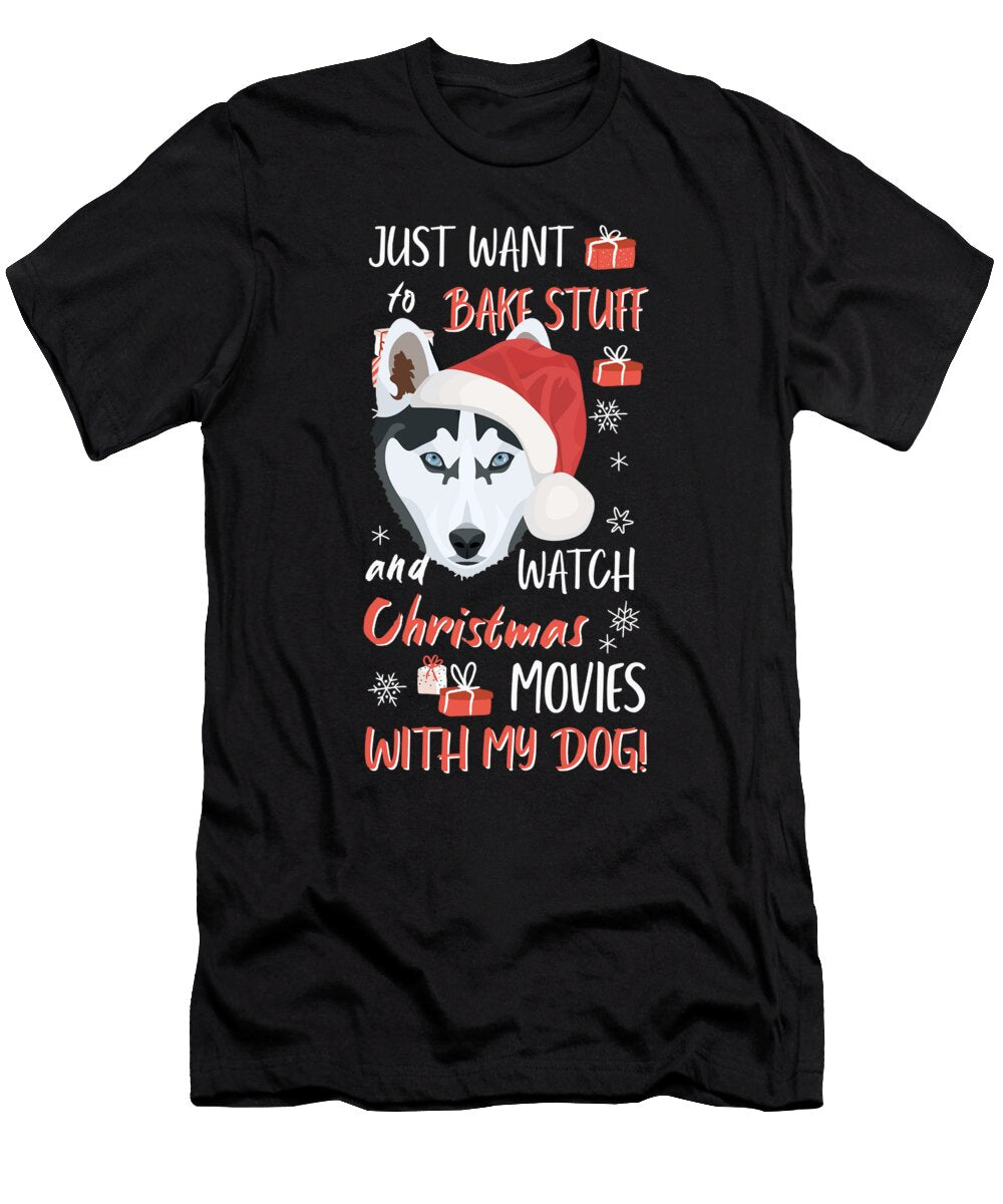 3 Husky Merry Christmas Greenoptix T-Shirt