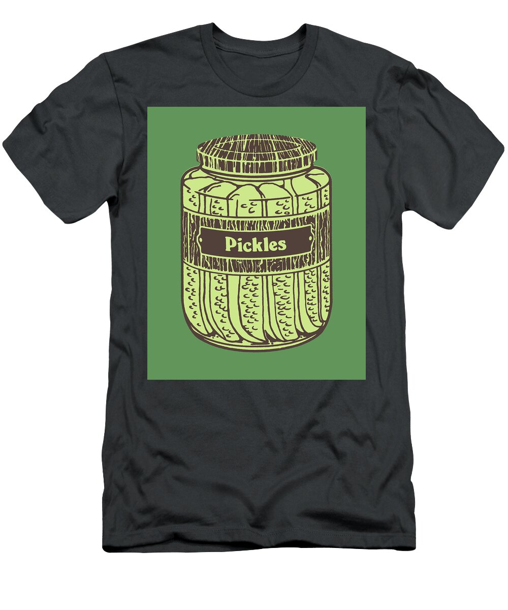 3 Illustration with Jar of Pickles Csa Images T-Shirt