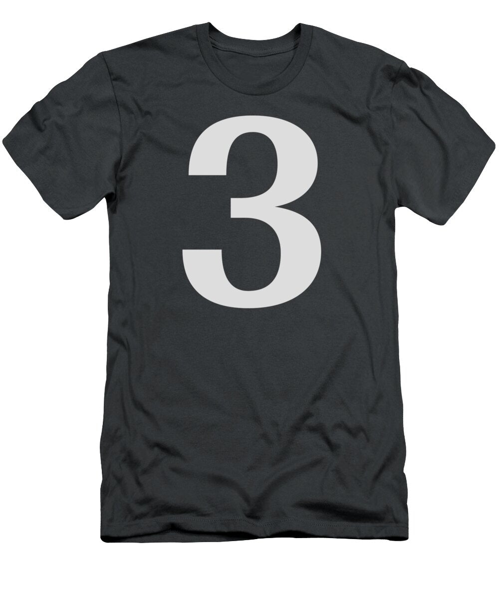 3 in Light Gray Typewriter Style Custom Home Fashions T-Shirt