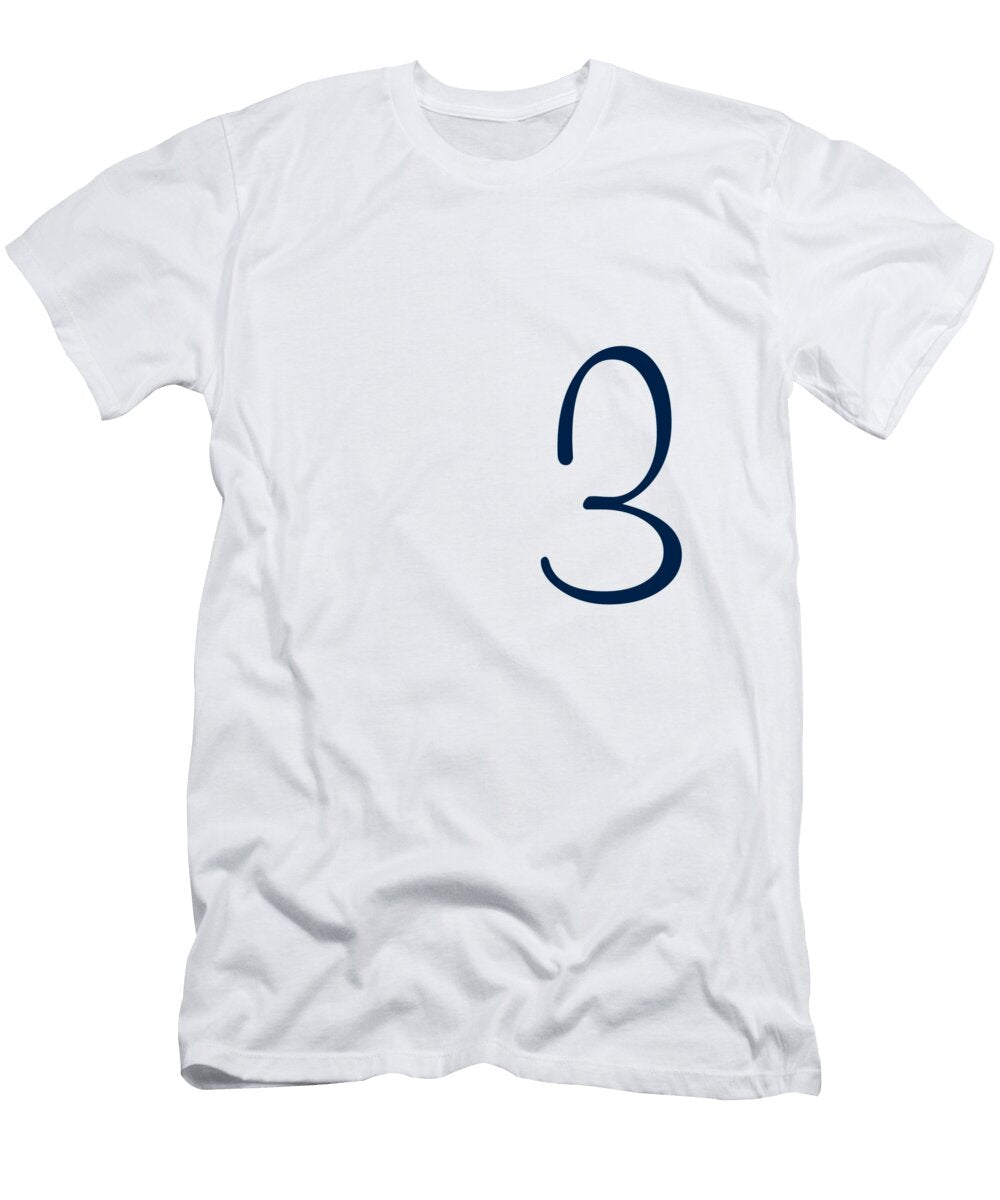 3 in Oxford Blue Simple Script Custom Home Fashions T-Shirt
