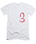 3 in Red Simple Script Custom Home Fashions T-Shirt