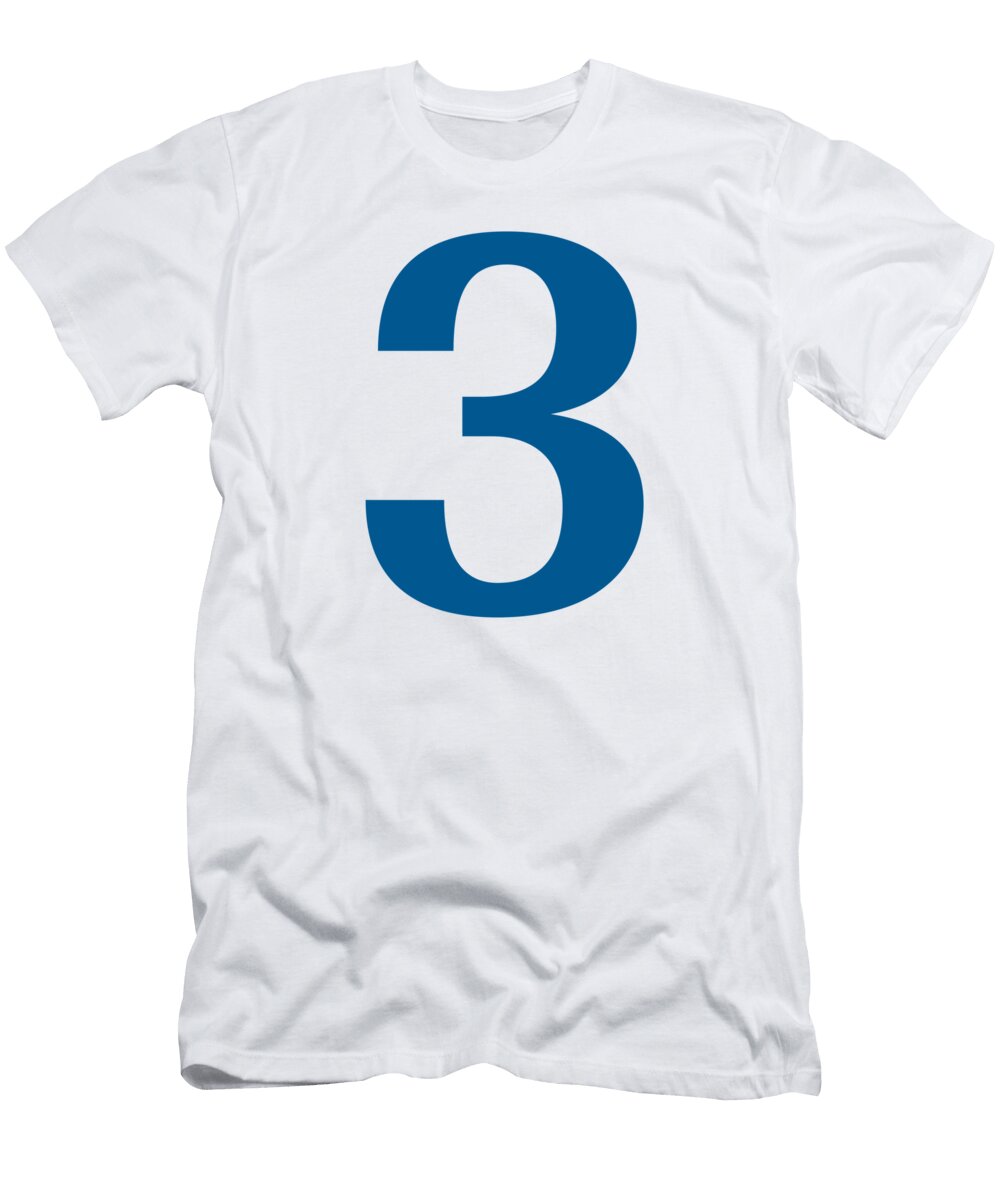 3 in Sega Blue Typewriter Style Custom Home Fashions T-Shirt
