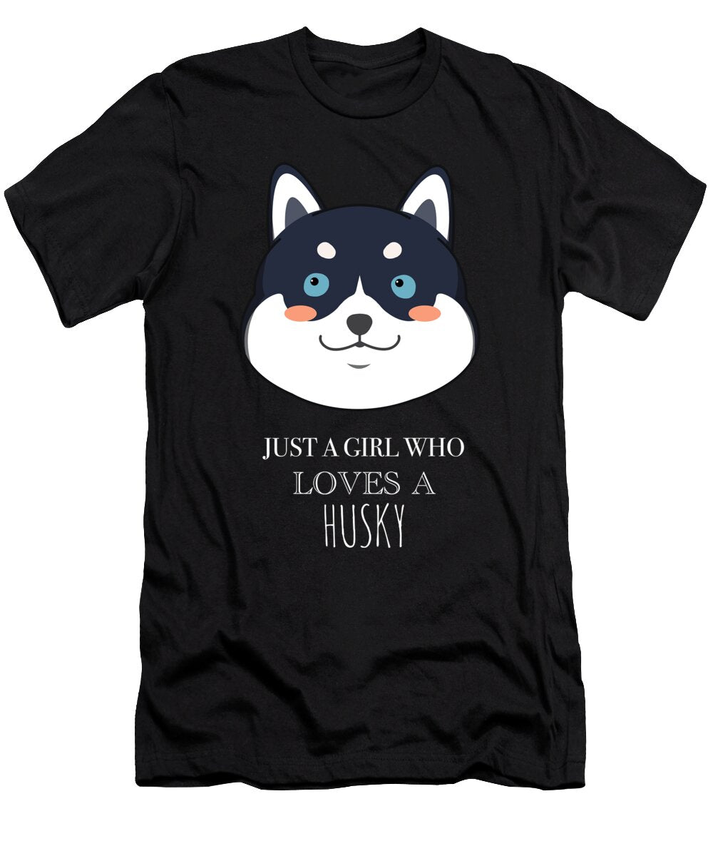 3 Just a Girl Who Loves a Husky Funny Dog Cynto T-Shirt