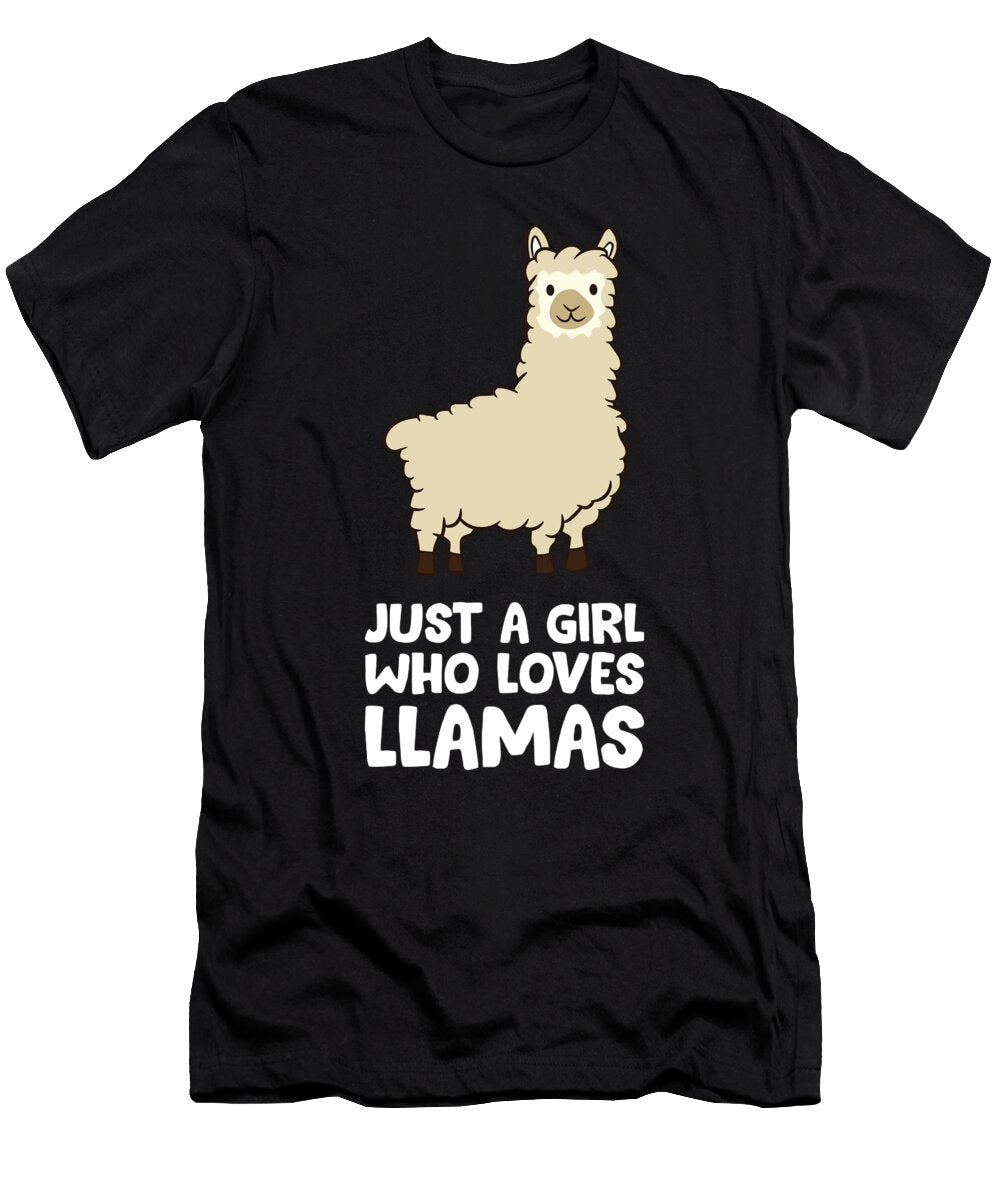 3 Just a Girl Who Loves Llamas Eq Designs T-Shirt