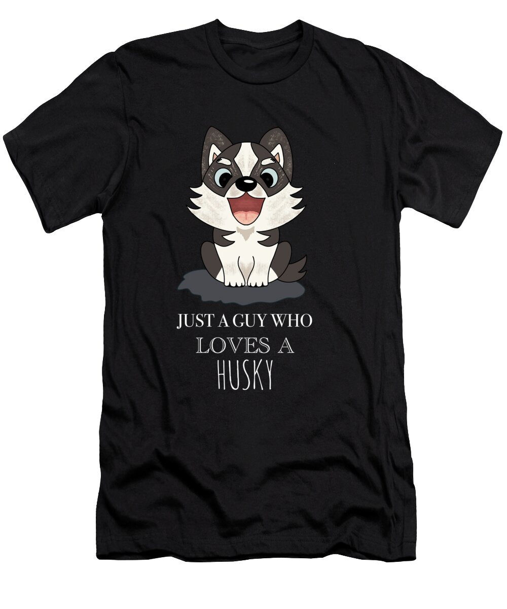 3 Just a Guy Who Loves a Husky Funny Dog Cynto T-Shirt