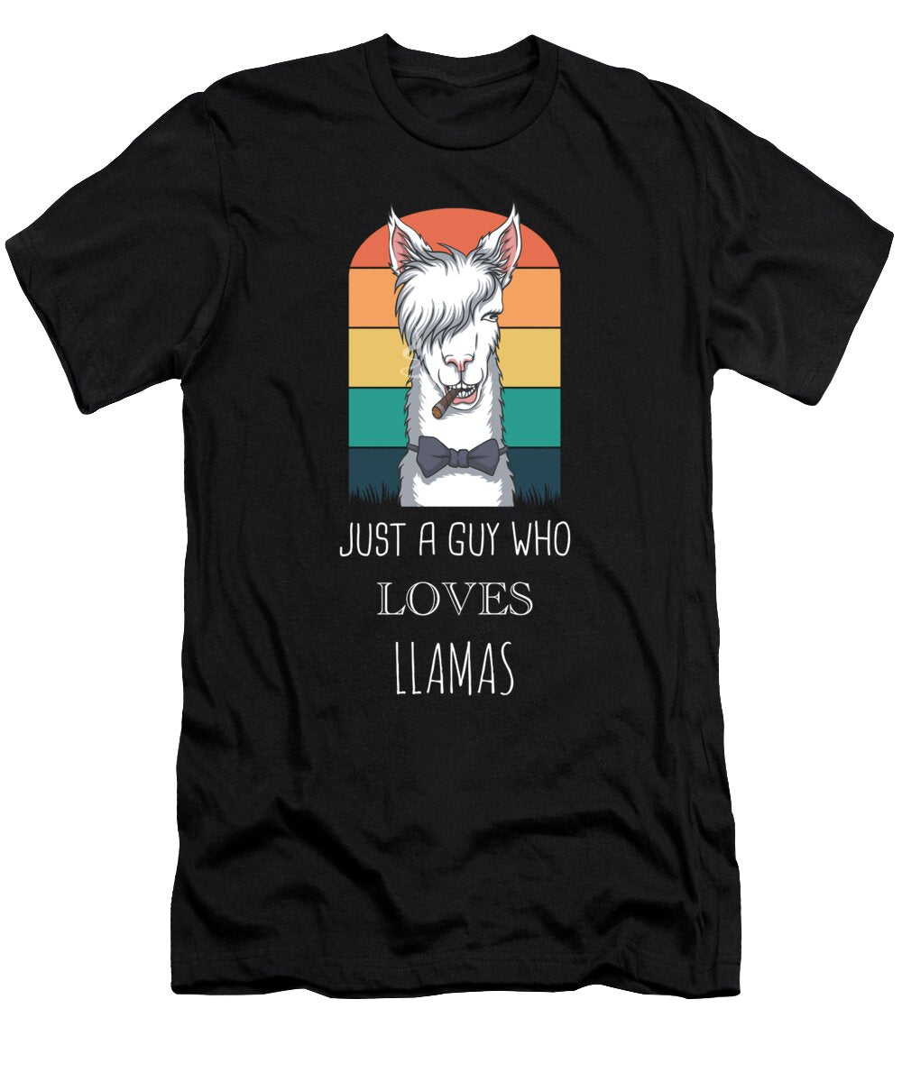 3 Just a Guy Who Loves Llamas Cynto T-Shirt