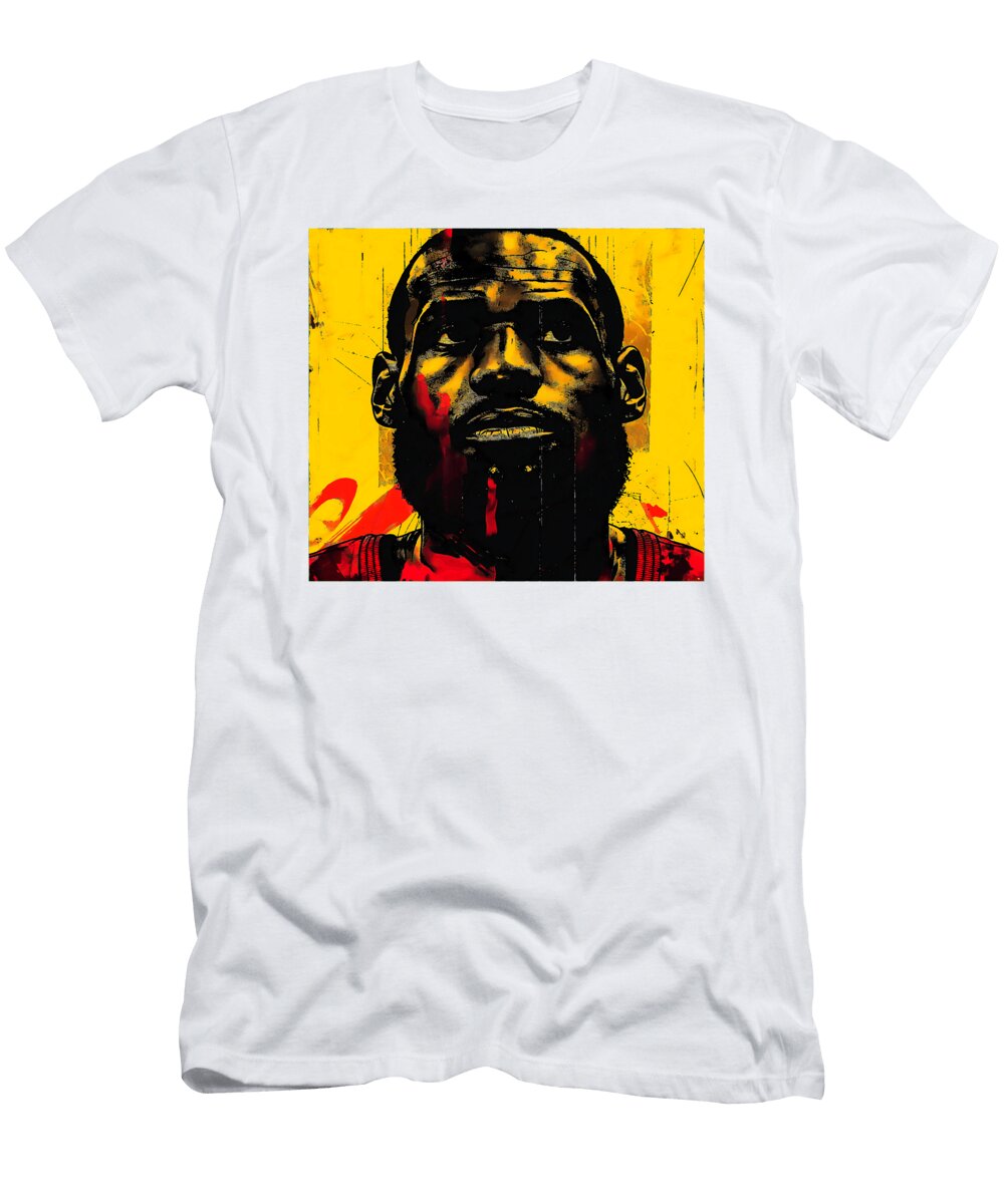 3 Lebron James Vibrant Portrait Kenvin Tran T-Shirt