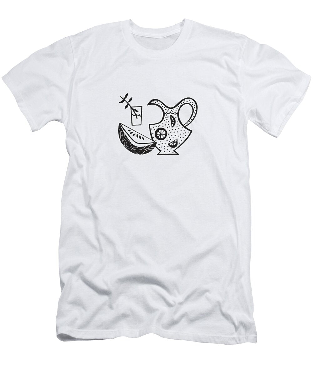 3 Lemonade in Pitcher Glass and Lemon Slice Csa Images T-Shirt