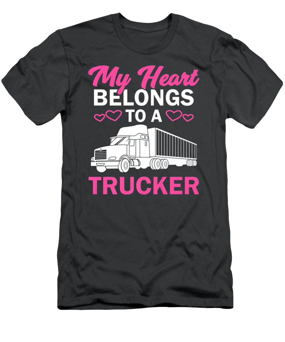 3 My Heart Belongs to a Trucker Anh Nguyen T-Shirt