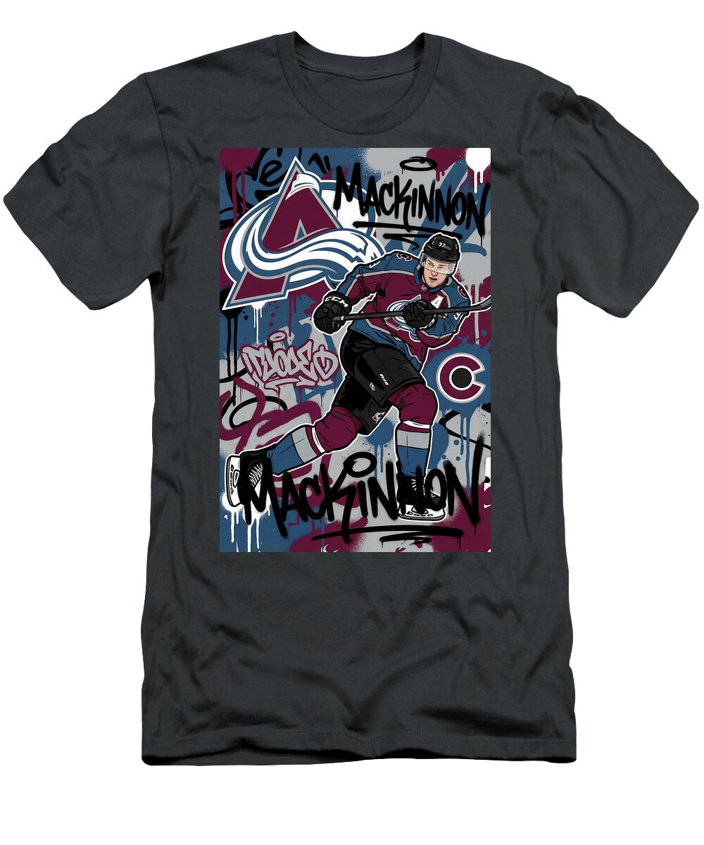 3 Nathan Mackinnon Graffiti Poster Hockey Player NHL Sampadart Gallery T-Shirt