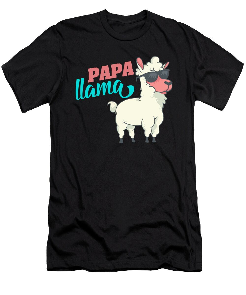 3 Papa Llama Alpaca Animal Lover Fathers Day Gift Haselshirt T-Shirt