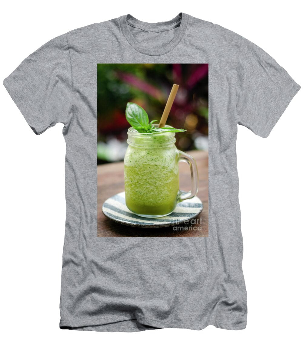 3 Pineapple Kiwi and Basil Fruit Detox Healthy Smoothie Drink Jm Travel Photography T-Shirt
