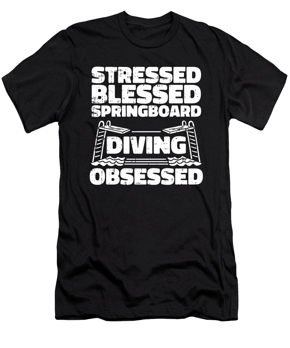 3 Platform Diver Humor Springboard Diving Crazy Squirrel T-Shirt