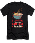 3 Ramen Valentines Day February Cat Foodie Toms Store T-Shirt