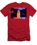3 Refreshing Fruit Beverage in Bottle Under Neon Lights Talha Khan T-Shirt
