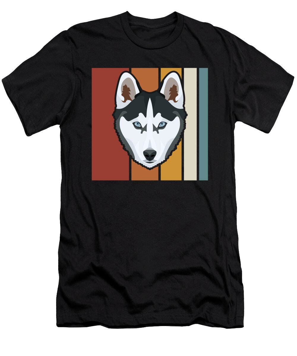 3 Smiling Husky Retro Greenoptix T-Shirt