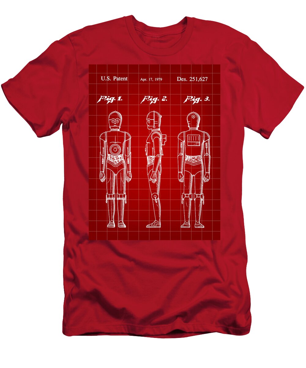 3 Star Wars C 3po Patent 1979 Stephen Younts T-Shirt