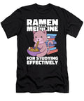 3 Studying Student Cat Owner Eating Ramen Foodie Toms Store T-Shirt