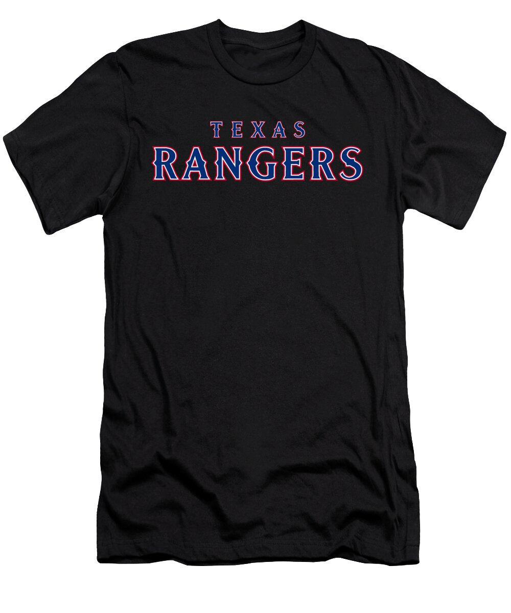 3 Texas Rangers Baseball Team Logo Jaron Kunze T-Shirt