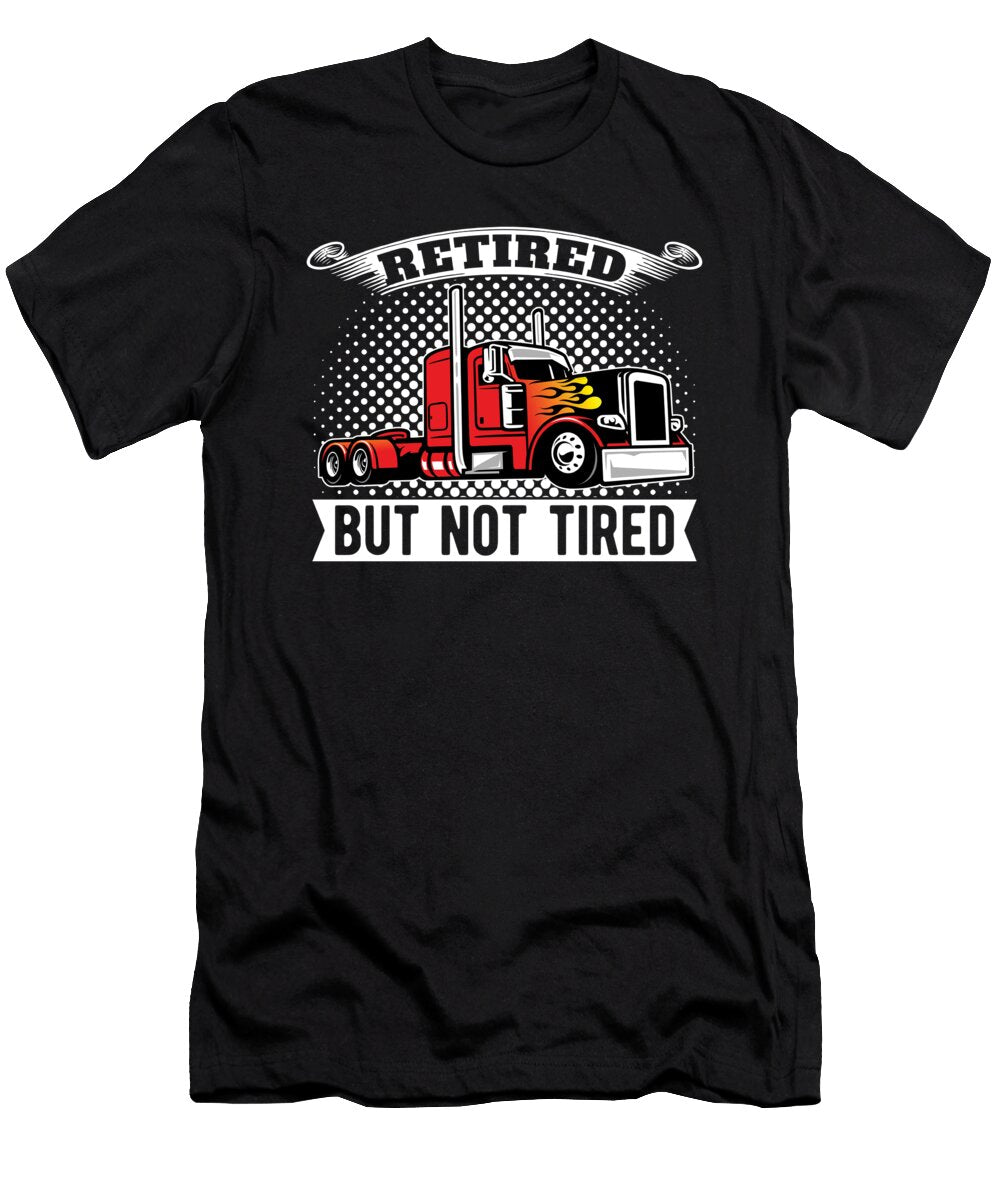 3 Truck Driver Big Rig Trucking Retired Trucker Crazy Squirrel T-Shirt