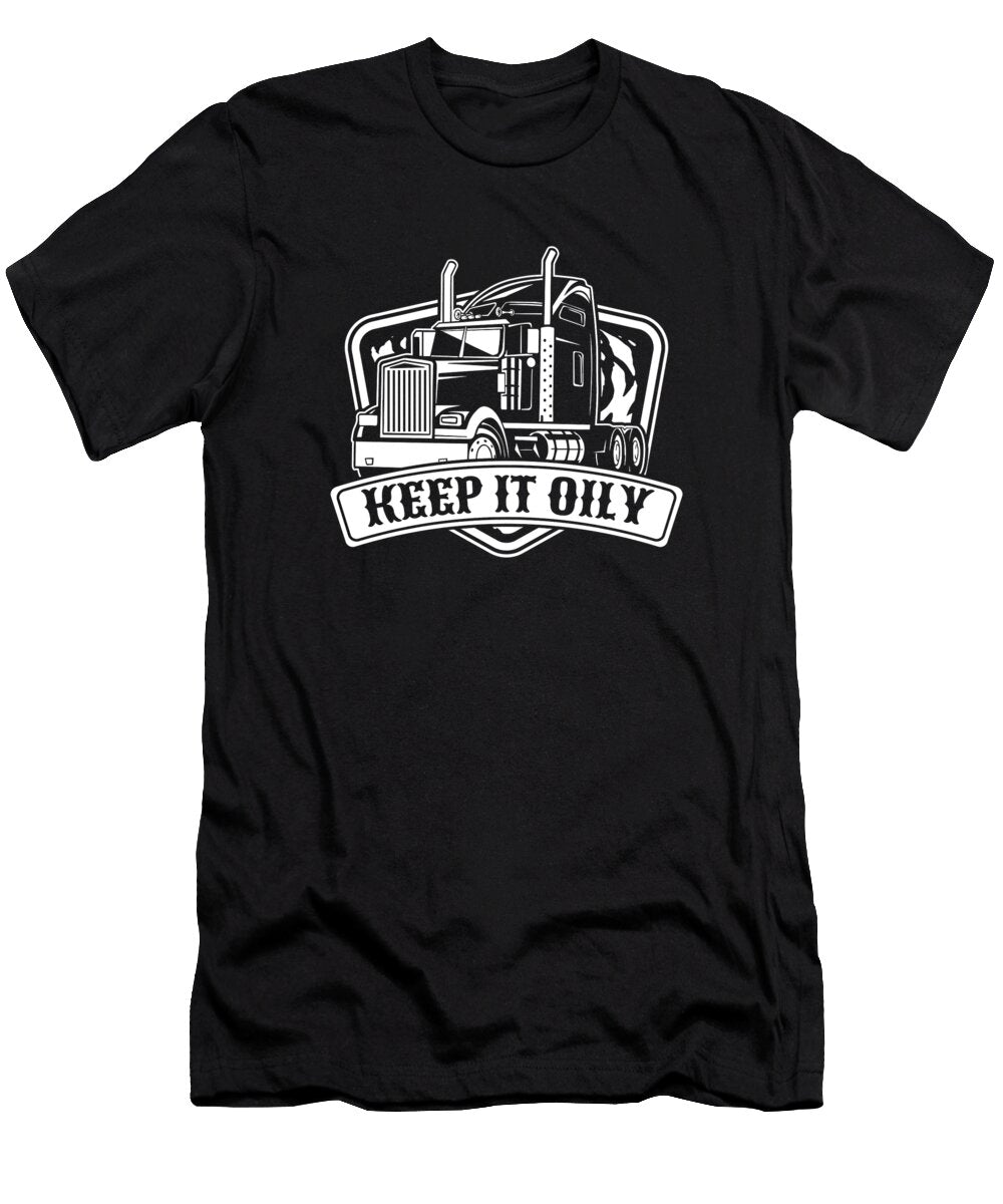3 Truck Driver Rig Trucking Old Man Trucker Crazy Squirrel T-Shirt