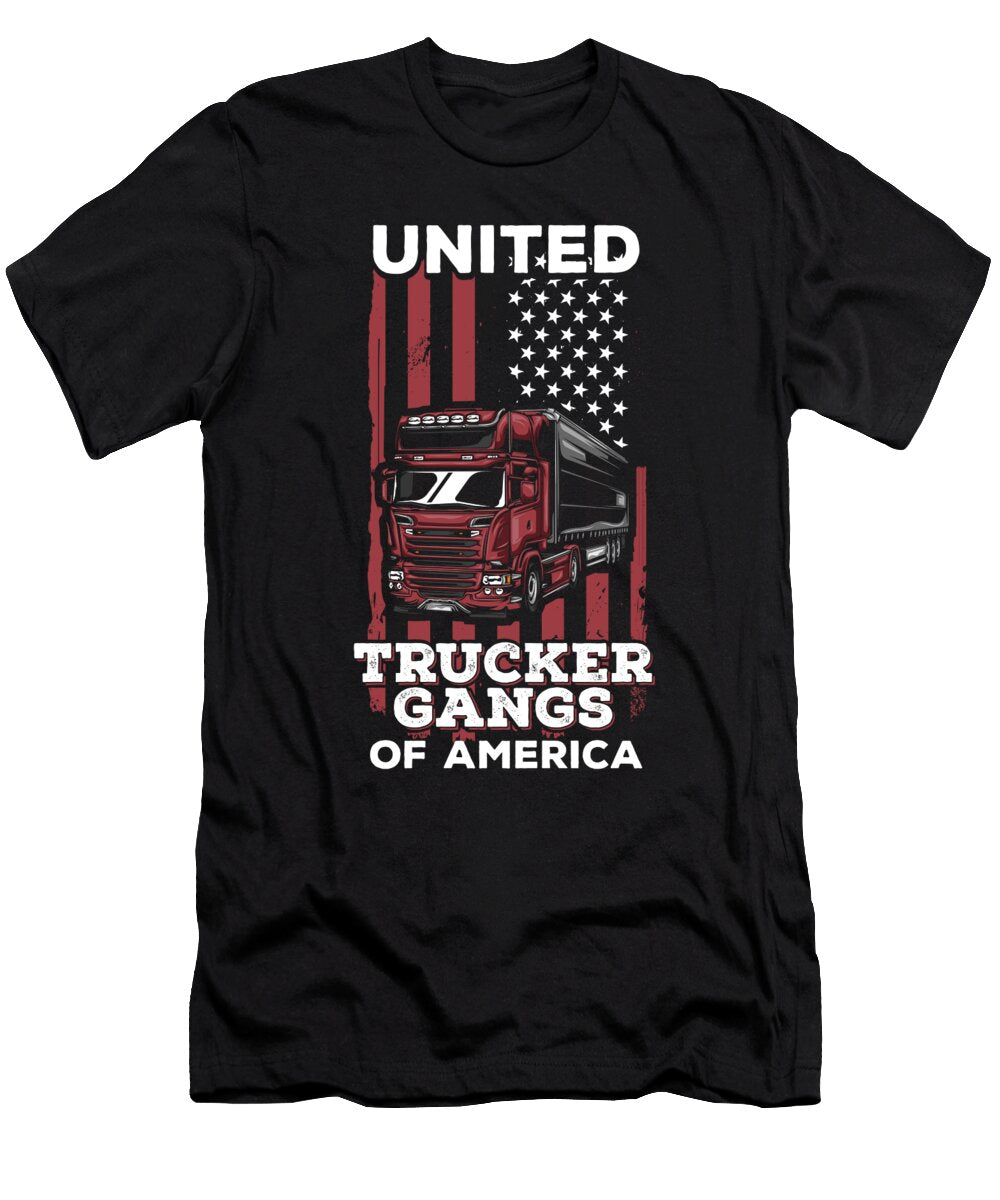 3 Truck Driver Trucking Big Rig Trucker Gang Crazy Squirrel T-Shirt