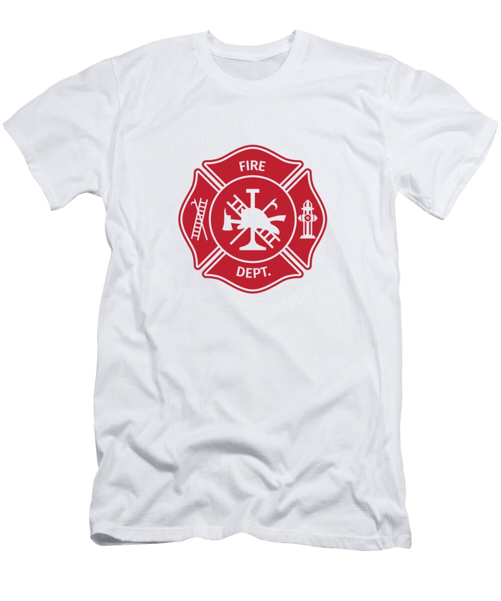 3 Volunteer Firefighter Fireman Fire Fighter Kanig Designs T-Shirt