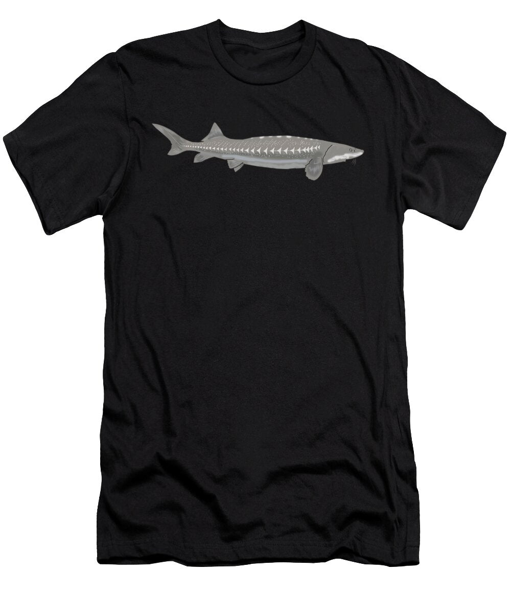 3 White Sturgeon Print Fishing Freshwater Fish Gift Muc Designs T-Shirt