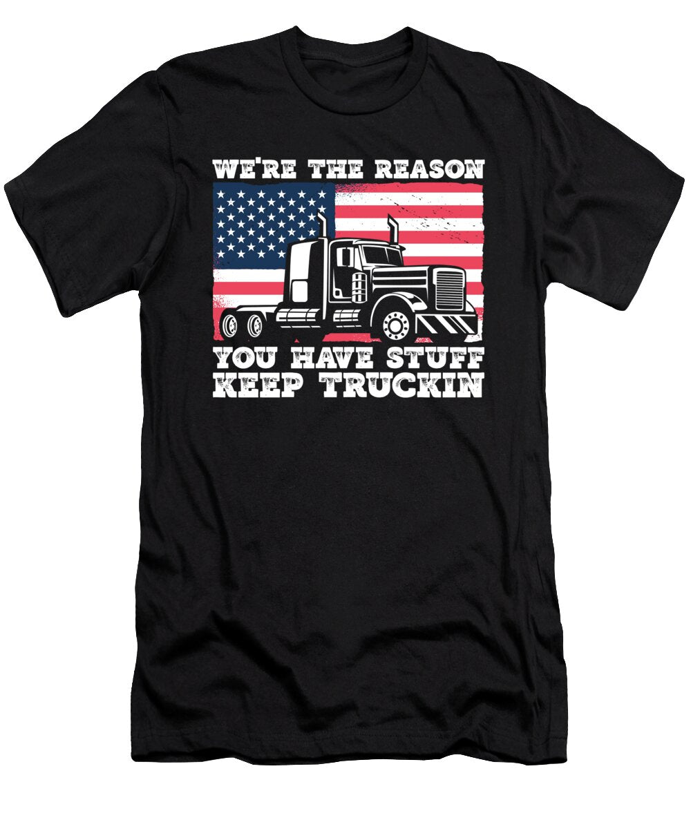 38 Truck Driver Trucking Trucker Crazy Squirrel T-Shirt