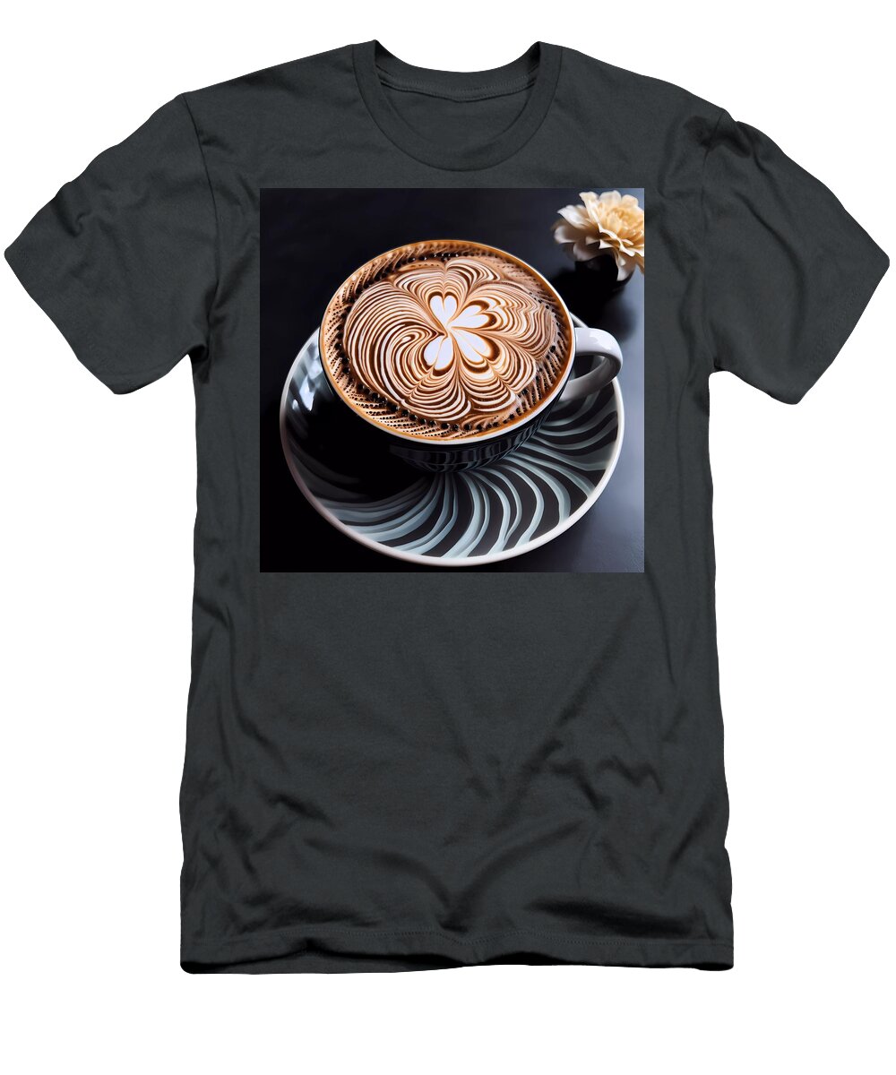 3d Cappuccino Coffee Art No 2 Andre Petrov T-Shirt