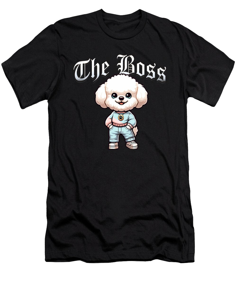 4 Bichon Frise Dog the Boss Cool Jacket Outfit Dog Zyneu Gangd T-Shirt