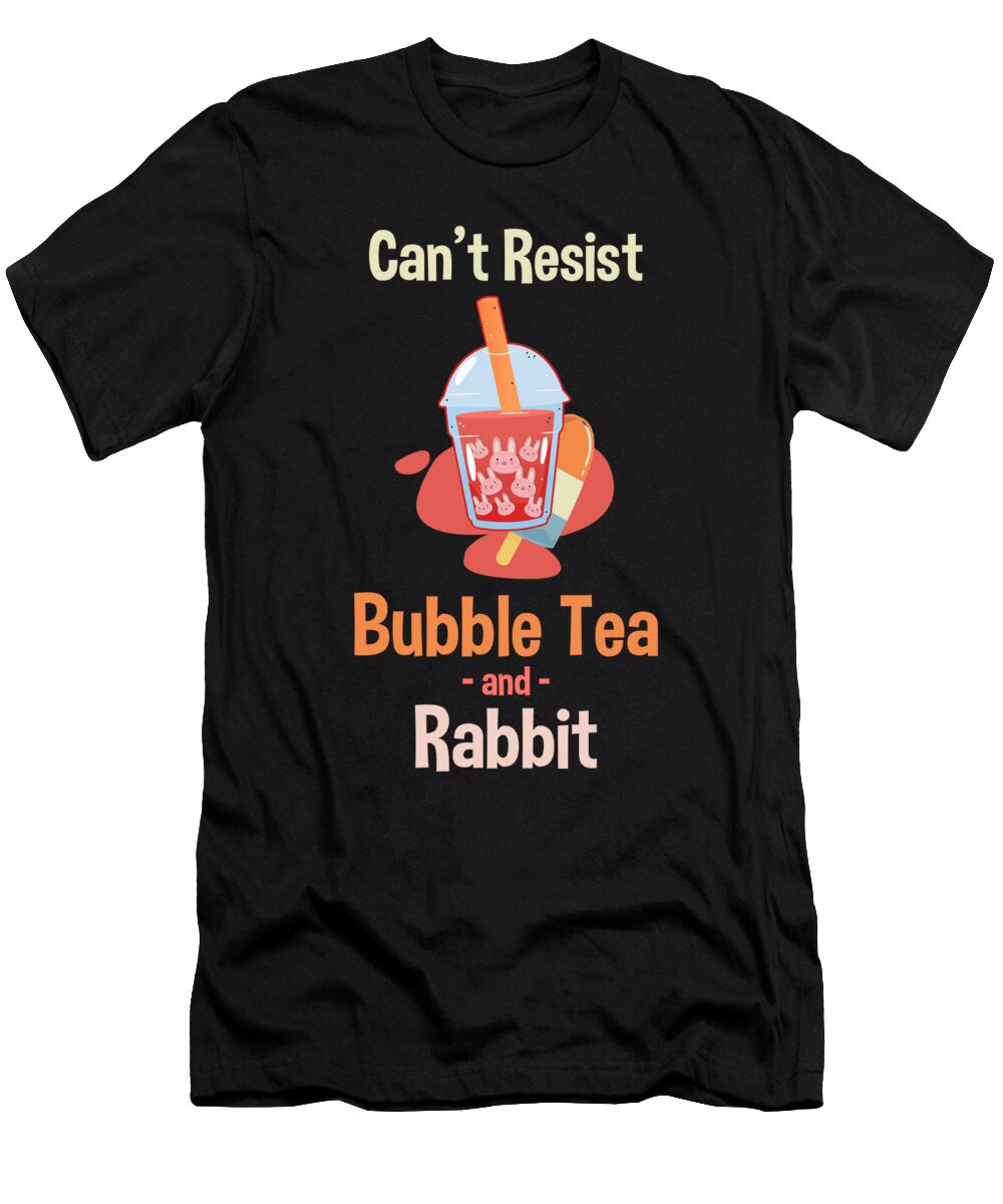 4 Bubble Tea Kawaii Saying Bunnies Manuel Schmucker T-Shirt
