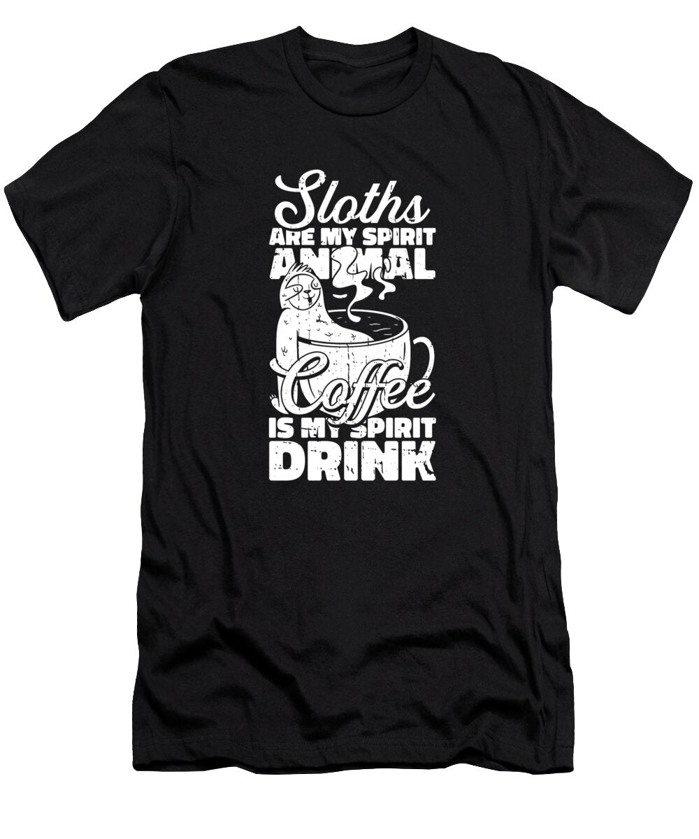4 Coffee Sloth Crazy Squirrel T-Shirt