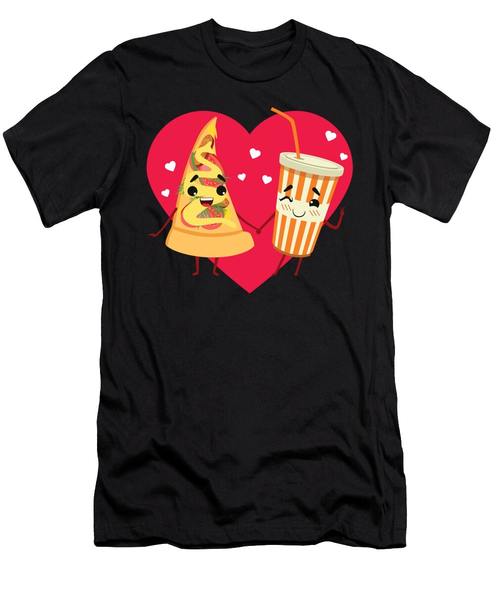 4 Fast Food Love Unhealthy Couple Mister T-Shirt