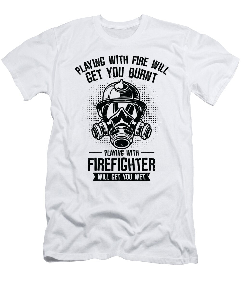 4 Firefighter Playing Fire Rescuer Firefighting Toms Store T-Shirt