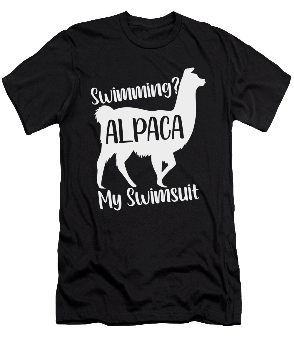 4 Funny Alpacas Swimmer Swimming Pool Alpaca Lover Swim Toms Store T-Shirt