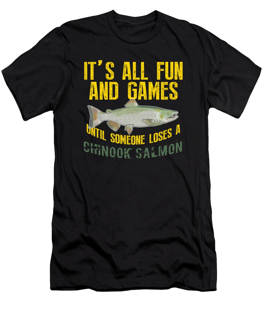 4 Funny Chinook Salmon Fishing Freshwater Fish Gift Muc Designs T-Shirt