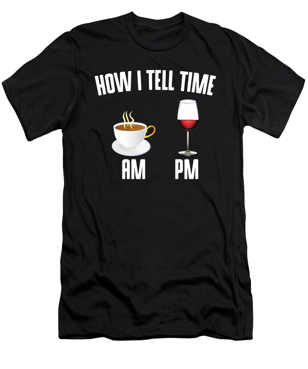 4 Funny Coffee Shop Wine Glass Vineyard Barista Gift Muc Designs T-Shirt
