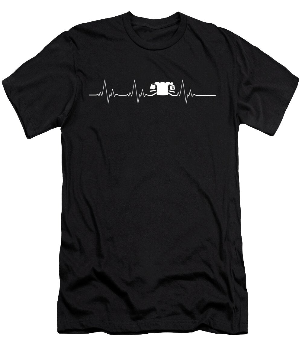 4 Funny Cook Heartbeat Culinary Cooking Chef Gift Muc Designs T-Shirt