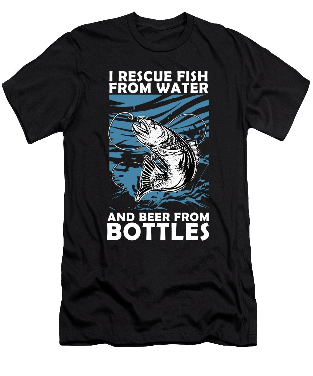 4 I Rescue Fish From Water and Beer From Bottles Bi Nutz T-Shirt