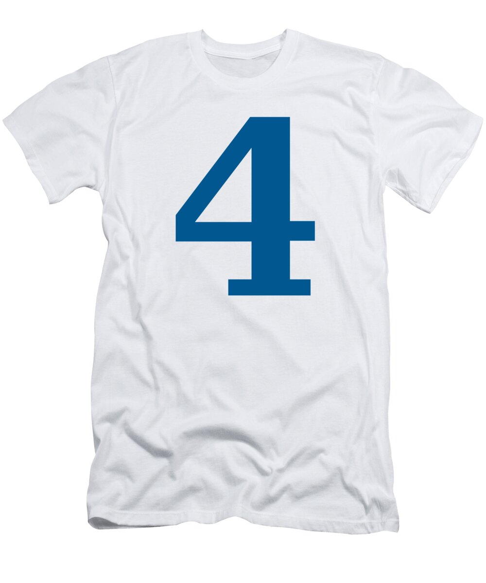 4 in Sega Blue Typewriter Style Custom Home Fashions T-Shirt