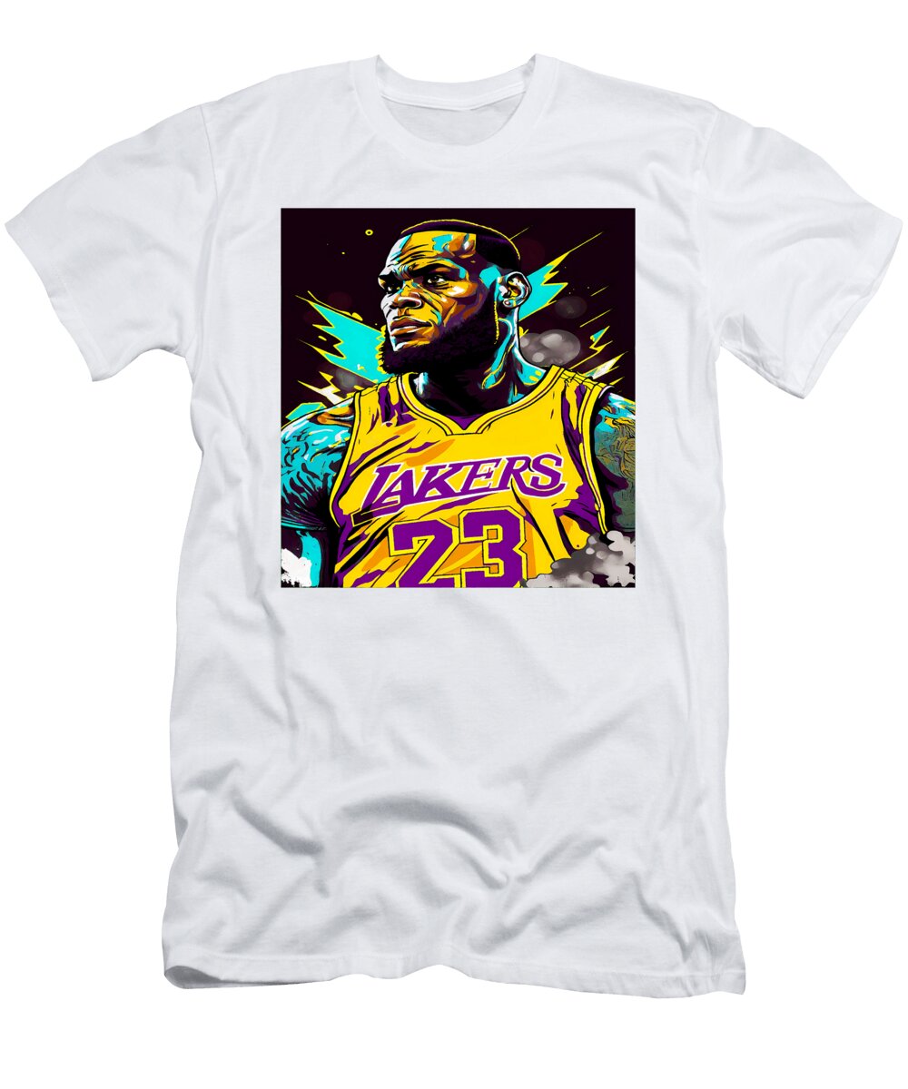 4 Lebron James in Lakers Jersey Kenvin Tran T-Shirt