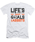 4 Lifes About Goals and Assists Soccer Toms Store T-Shirt